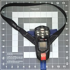 AXS M3 H2S Monitor Lanyard with magnetic breakaway safety/Blue & Black 