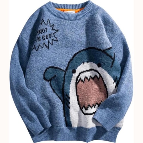 NWOT Novelty Shark Sweater Size Kids XL - Picture 3 of 6