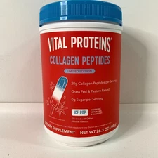 Vital Proteins Collagen Peptides Powder Ice Pop Flavor 26.3oz Exp 05/27