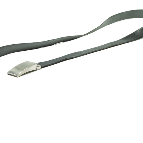 LACOSTE Womens Adjustable Belt Grey Faux Leather 49" L - Picture 6 of 6