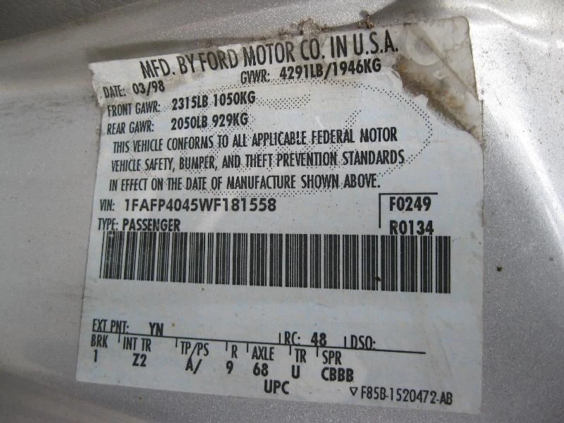Módulo de control electrónico ECM del motor 6-232 3,8 L compatible con 98 Mustang 139492 Foto 3 de 4