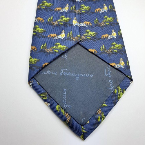 Salvatore Ferragamo Krawatte Made in Italy Blau - Bild 5 von 9