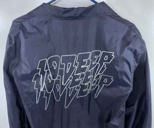 10.Deep Mens Size L Rain Coat Windbreaker Jacket Long Trench Jeff Staples NWT - Picture 3 of 19