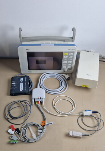 drager delta infinity monitor paziente + CO2 ECG SpO2 nuovo con scatola temperatura + adattatore di alimentazione - Foto 11 di 14