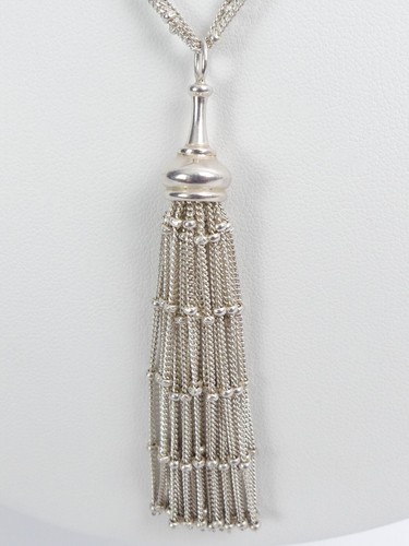 GENUINE LINKS OF LONDON STERLING SILVER RADIANCE TASSEL NECKLACE - 15.7 GRAMS