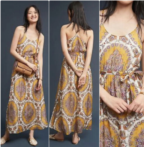 Maxi abito Anthropologie Medallion di Akemi + pelle taglia XS nuovo con etichette - Foto 2 di 9