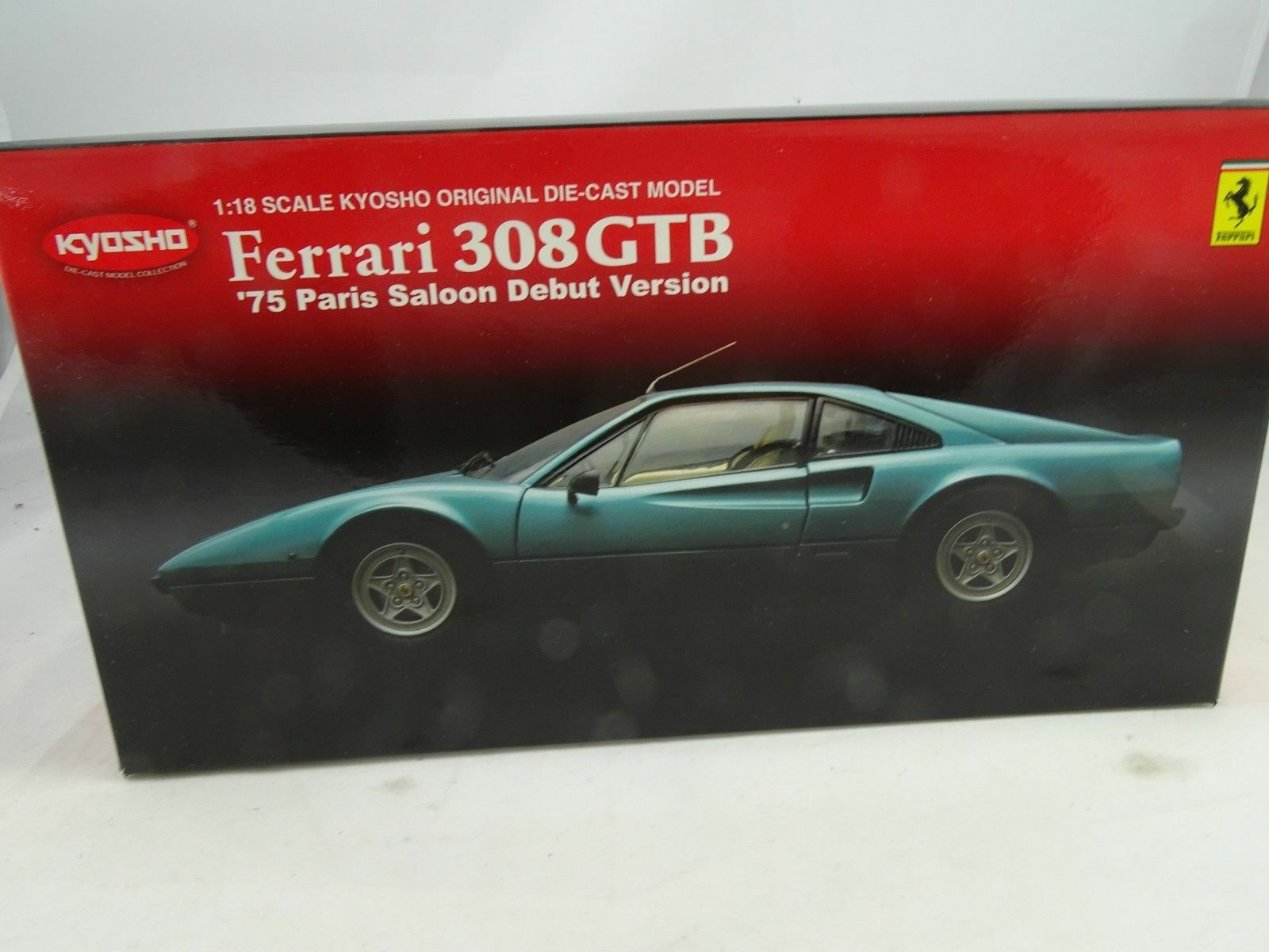 1 18 KYOSHO FERRARI 308gtb 1975 Paris debut versione bluverde Rarità Nuovo Scatola Originale marchi di moda 1 18 KYOSHO FERRARI 308gtb 1975 Paris debut debut debut versione bluverde Rarità Nuovo Scatola Originale grandi prezzi scontati