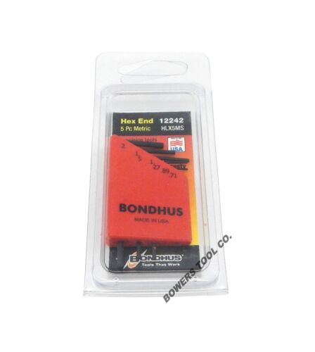Bondhus 5pc Micro Mini Hex L Wrench Set Metric 2mm to .71mm Made in USA 12242 - Picture 3 of 4