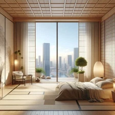 Digital Image Picture Photo Wallpaper Background AI Art Modern Japanese Room 5