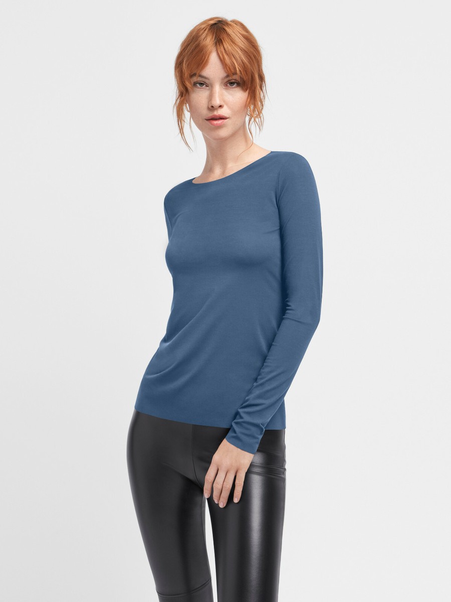 Wolford Aurora Pure Pullover Shirt langarm feiner Viskose Pullover nachhaltig eBay