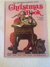 1976 Saturday Evening Post Christmas Book Illustrations Norman Rockwell Nice!
