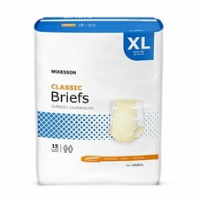 McKesson Classic Light Absorbency Incontinence Brief, X-Large, 15 Ct