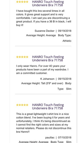 BN Hanro Touch Feeling Unpadded Underwire Bra Nude 34C/36CD/38BC RRP$74 - Picture 7 of 41