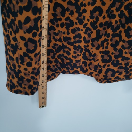 Madison Curvy 2x Leopard Print Blazer Womens 3/4 Sleeve Lined Cuffed New - Picture 8 of 10