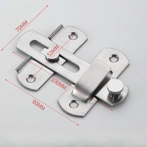 2x Serratura Porta Serratura Flip Acciaio Inox Scorrevole Fienile Porta Anteriore Sicurezza Hasp Casa - Foto 3 di 7