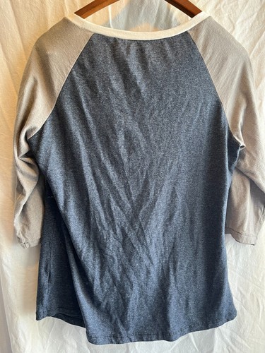 Yankees Strickoberteil Größe L Damen blau und grau 3/4 Arm Pullover - Bild 4 von 4