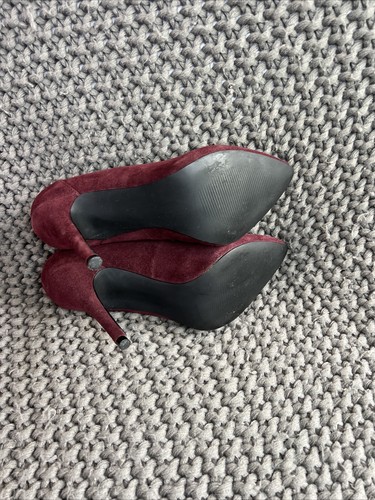 Steve Madden Carli Burgundy Suede Heels Pumps Women Size 8.5 M - Picture 8 of 14
