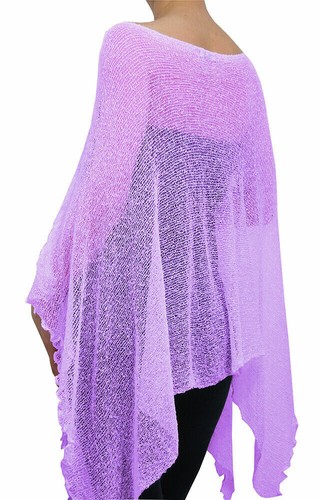 Ladies Poncho One Size Maternity Pregnancy Crochet Lace Fish Net Batwing - Picture 81 of 181