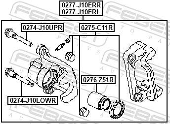 FEBEST (0277-J10ERR) Bremssattel hinten rechts für NISSAN - Bild 2 von 2