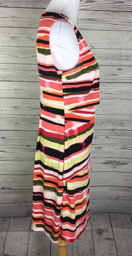 Connected Apparel Women's Multicolor Sleeveless Stretch Sheath Dress Size 10 - Picture 7 of 9