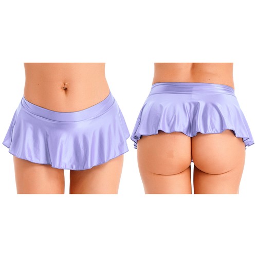 Women Underwear Ladies Nightwear Ruffled Miniskirt Dance Clubwear Solid Color - Bild 67 von 122