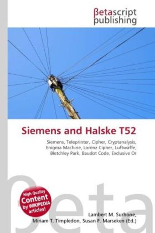 Lambert M. Surhone (u. A.) | Siemens And Halske T52 | Taschenbuch |