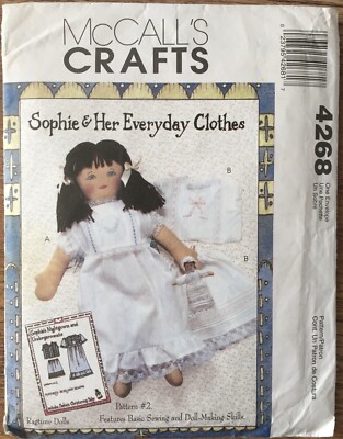 McCall s Crafts 4286 Sophie s Kleidung Nähen & kleine Puppe Schnittmuster RAR
