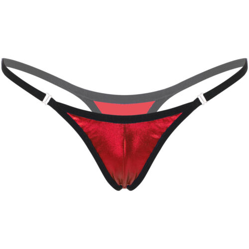 Bikini mutandine mutandine intimo donna metallizzato vita bassa micro perizoma schiena a T - Foto 43 di 94