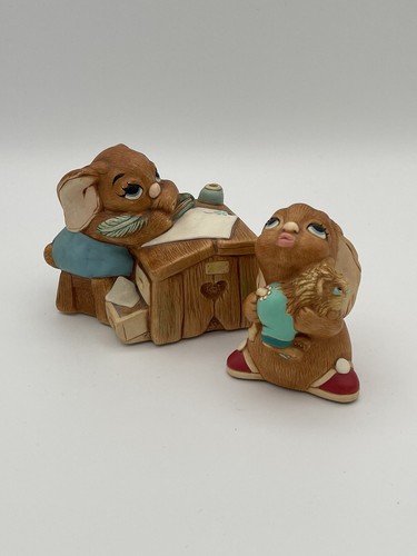 Pendelfin Bunnies Boswell & "Kissy Face" - Hand Painted Stonecraft England - Picture 7 of 7