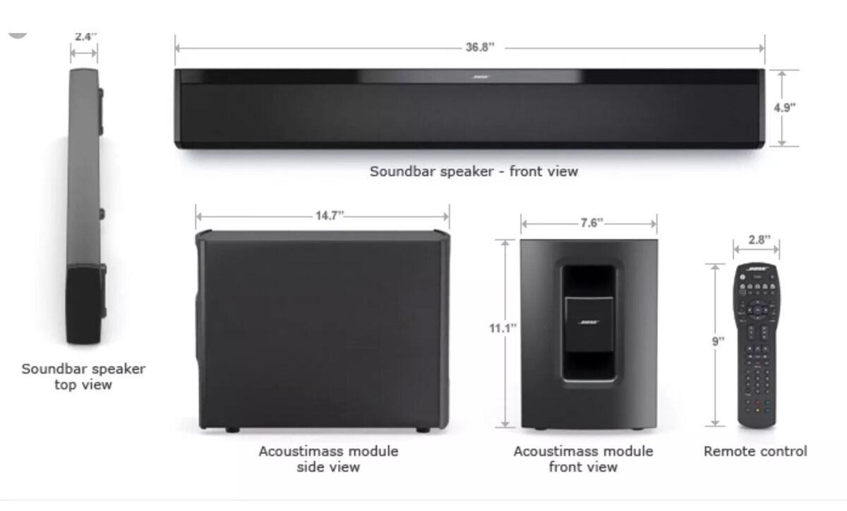Bose CineMate 1SR Speaker System Black Soundbar w/Wireless Bose CineMate 1SR Speaker System Black Soundbar w/Wireless
