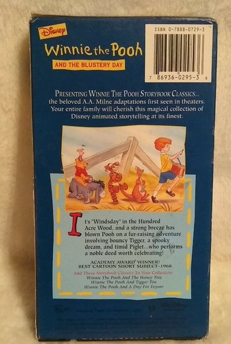 Disney Winnie The Pooh  & The  Blustery Day Kids VHS  Classic Story Preowned VG - Picture 4 of 9