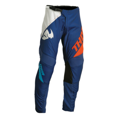 Thor Sector Edge Navy Blue and Orange MX Off Road Pants Men's Sizes 28 - 42