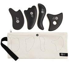 4 Gua Sha Scraping Massage Tools with Smooth Edge High Quality Handmade Bian Set