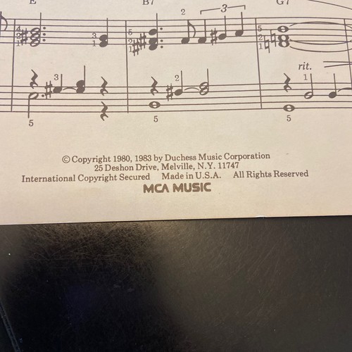 1980 John Barry Sheet Music - Somewhere In Time, Published Duchess Corporation - Picture 5 of 6