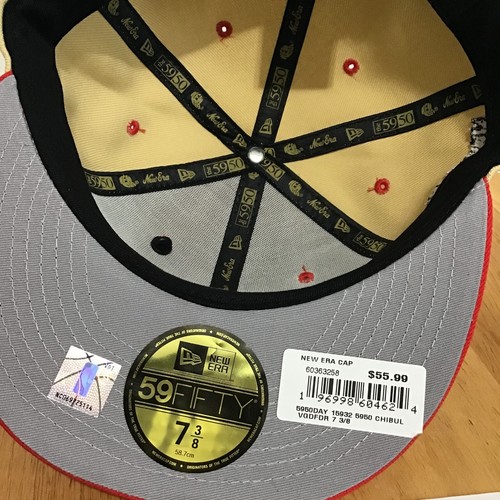 New Era Chicago Bulls 59Fifty Größe 7 3/8 Tage NBA taillierte Mütze zweifarbig 56 $ Einzelhandel - Bild 9 von 11