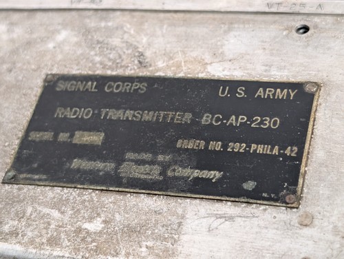 Weston Electric U.S.Army Signal Corps BC-AP-230 Radio Transmitter, 507 Antenna - Picture 8 of 21