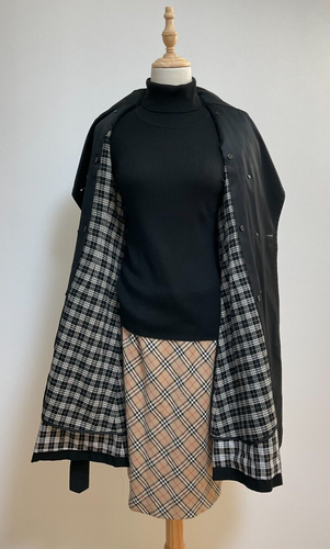 Burberry Blue Label Woman's Trench Coat w/Liner Black Asian Fit 40 US Size S~M - Picture 14 of 21