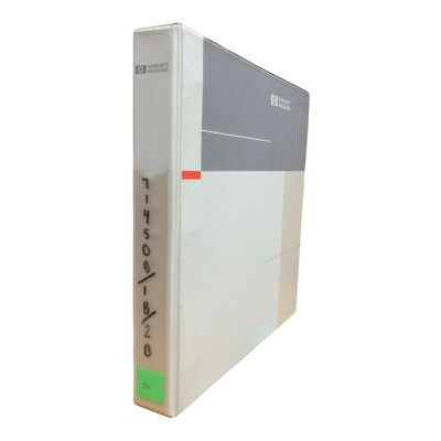 HP 71450B/1B/2B OPTICAL SPECTRUM ANALYZERS INSTALLATION AND VERIFICATION MANUAL