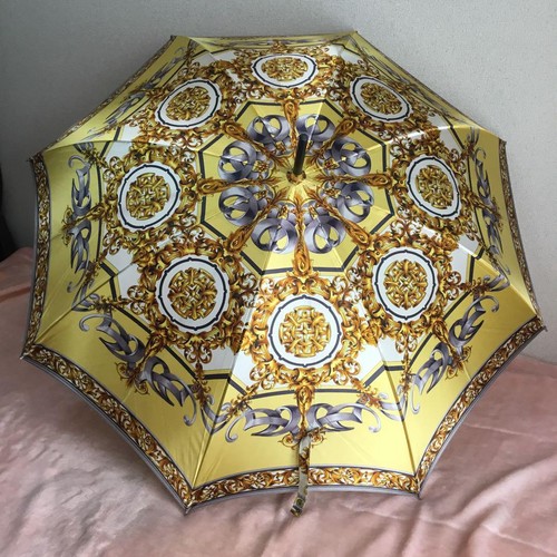 Versace Authentic Used Vintage Luxury Long Umbrella Multicolor Unisex Gorgeous - Picture 3 of 10