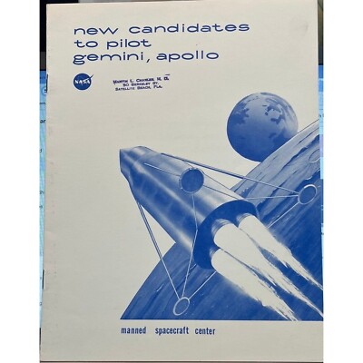 NASA Booklet ''new candidates to pilot gemini, apollo'' Manned Spacecraft 1962