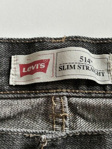 Boys Levis 514 Slim Straight Black Pants Jeans size 8 Reg 24x22 - Picture 3 of 5