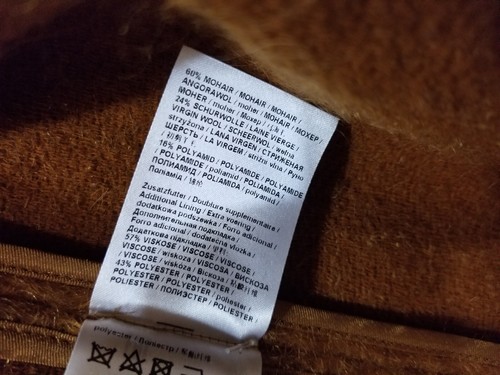Luisa Cerano wunderschöner Oversize haariger Mohair Boxy Mantel Ocker - Bild 18 von 18