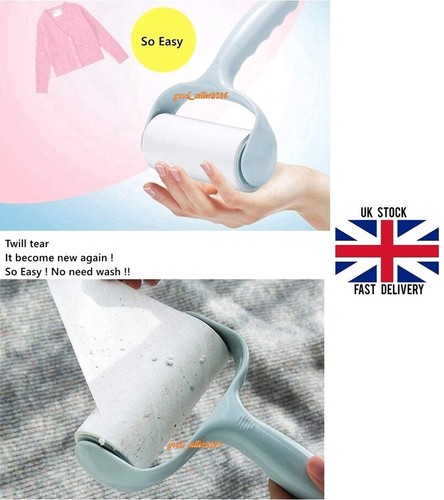 60 Sheets Roll Lint Remover Roller Dust Fluff Pet Hair Clothes Sticky Brush  - Afbeelding 2 van 4