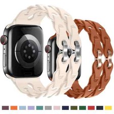 For Apple Watch 10 9 8 7 6 5 SE Ultra 2 Silicone Sports Slim Bracelet Strap Band