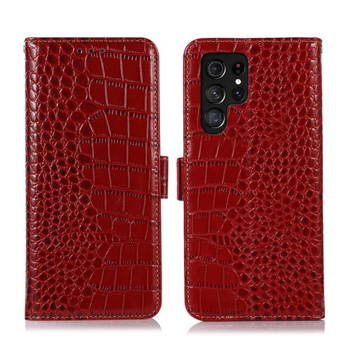 Cover vera pelle coccodrillo per Samsung Galaxy S24/S23/S22/S21 custodia portafoglio - Foto 17 di 42