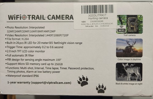 MAXDONE Trail Camera WiFi Game Camera - 1440P 32MP H.264 Trail Camera sin... - Imagen 4 de 9