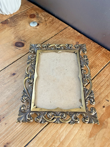 1 ANTIQUE ITALIAN ORNATE GILT METAL ROCOCO WALL PHOTO PICTURE FRAME ACANTHUS - Picture 7 of 16