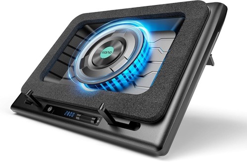 Podkładka chłodząca do laptopa gamingowego Llano – wentylator turbo chłodzący, sterowanie dotykowe i 3-portowy zasilacz USB - Zdjęcie 7 z 12