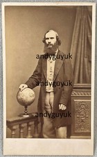 CDV ENGINEER JAMES THOMSON GLOBE WORLD MAP SCIENTIST LORD KELVIN BELFAST SIGNED