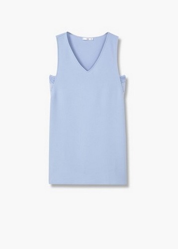 NEW MANGO (Zara Group) Shift Dress in Light Blue size EUR L USA 8 - Picture 4 of 10